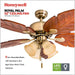 52 in. Tropical LED Ceiling Fan with Light Pull Chain, Solid Wood Blade Bronze Ceiling Fan-11-ErisView