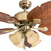 52 in. Tropical LED Ceiling Fan with Light Pull Chain, Solid Wood Blade Bronze Ceiling Fan-15-ErisView