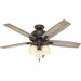 52 in. Unique Ceiling Fans with Lights Kit and Pull Chain, Ceiling Hugger Ceiling Fans-1-ErisView