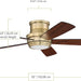 52 in. Unique Ceiling Fans with Lights and Remote, 5 Blades Brass Ceiling Fan-3-ErisView
