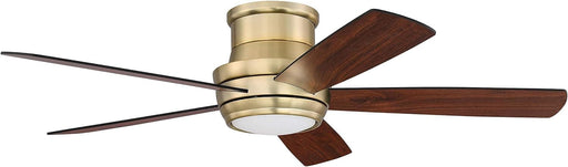 52 in. Unique Ceiling Fans with Lights and Remote, 5 Blades Brass Ceiling Fan-1-ErisView