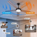 52 in. Vintage Ceiling Fans with Lights, Wood Ceiling Fan with Remote for Bedroom Living Room Outdoor Patio ErisView
