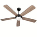 52 in. Vintage Ceiling Fans with Lights, Wood Ceiling Fan with Remote for Bedroom Living Room Outdoor Patio ErisView