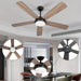 52 in. Vintage Ceiling Fans with Lights, Wood Ceiling Fan with Remote for Bedroom Living Room Outdoor Patio ErisView