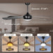 52 in. Vintage Ceiling Fans with Lights, Wood Ceiling Fan with Remote for Bedroom Living Room Outdoor Patio ErisView