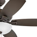 52 in. Wet Rated Outdoor Ceiling Fans, Indoor Brushed Nickel Ceiling Fan-12-ErisView