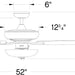 52 in. Wet Rated Outdoor Ceiling Fans, Indoor Brushed Nickel Ceiling Fan-16-ErisView