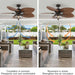 52 in. Wet Rated Outdoor Ceiling Fans with Light and Remote, Tropical Outdoor Ceiling Fan, Palm Ceiling Fan, Outdoor Patio Ceiling Fans, Gazebo Fan-5-ErisView