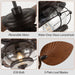 52 in. Wet Rated Outdoor Ceiling Fans with Light and Remote, Tropical Outdoor Ceiling Fan, Palm Ceiling Fan, Outdoor Patio Ceiling Fans, Gazebo Fan-7-ErisView