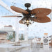 52 in. Wet Rated Outdoor Ceiling Fans with Light and Remote, Tropical Outdoor Ceiling Fan, Palm Ceiling Fan, Outdoor Patio Ceiling Fans, Gazebo Fan-1-ErisView