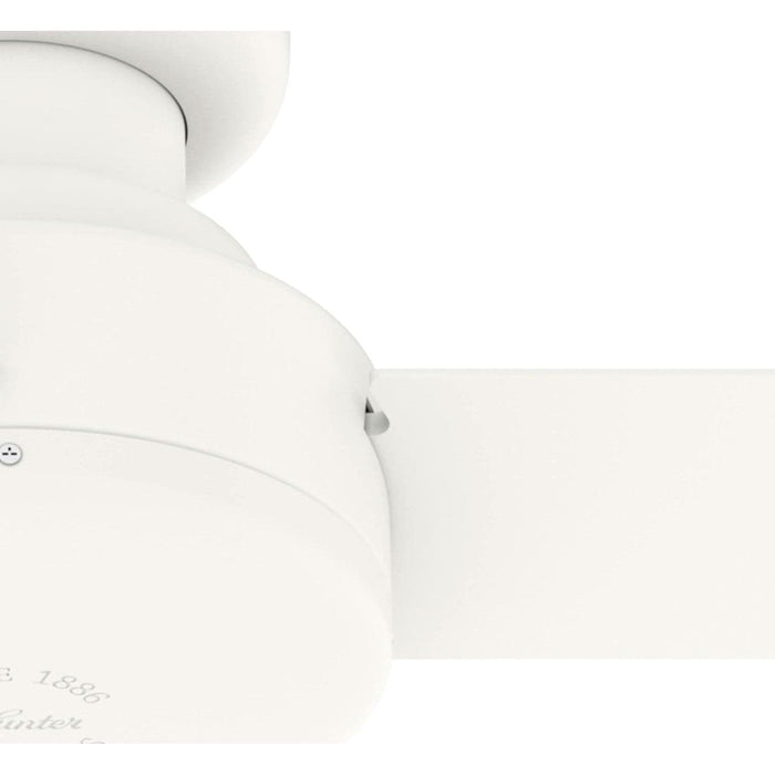 52 in. White Ceiling Fan NO Light, Matte White Ceiling Fan, Hugger Ceiling Fans for Dining Room-10-ErisView