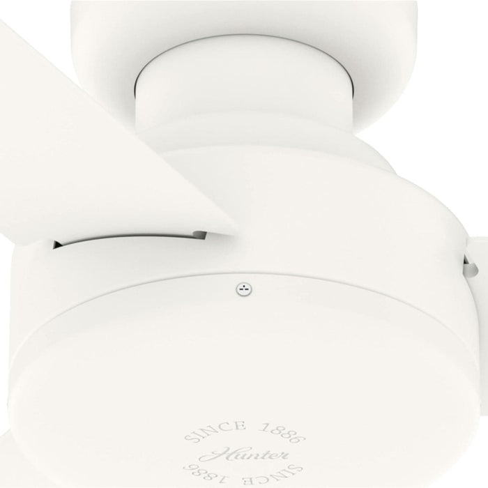 52 in. White Ceiling Fan NO Light, Matte White Ceiling Fan, Hugger Ceiling Fans for Dining Room-11-ErisView
