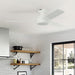52 in. White Ceiling Fan NO Light, Matte White Ceiling Fan, Hugger Ceiling Fans for Dining Room-4-ErisView