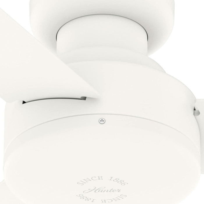 52 in. White Ceiling Fan NO Light, Matte White Ceiling Fan, Hugger Ceiling Fans for Dining Room-9-ErisView