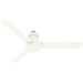 52 in. White Ceiling Fan NO Light, Matte White Ceiling Fan, Hugger Ceiling Fans for Dining Room-1-ErisView