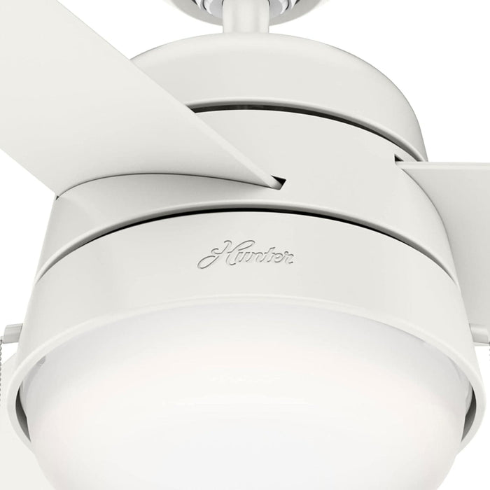 52 in. White Ceiling Fan with LED Light Kit and Pull Chain, Ceiling Hugger Ceiling Fan with Light-8-ErisView