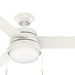 52 in. White Ceiling Fan with LED Light Kit and Pull Chain, Ceiling Hugger Ceiling Fan with Light-1-ErisView