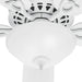 52 in. White Ceiling Fan with LED Light Kit and Pull Chain, Hugger Ceiling Fan with Light-5-ErisView