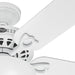 52 in. White Ceiling Fan with LED Light Kit and Pull Chain, Hugger Ceiling Fan with Light-6-ErisView