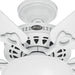 52 in. White Ceiling Fan with LED Light Kit and Pull Chain, Hugger Ceiling Fan with Light-7-ErisView