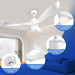 52 in. White Ceiling Fan with Light, Smart Fans with Remote Alexa Google Home Tuya APP Control, Indoor Low Ceiling Fan, Elegant Ceiling Fans-3-ErisView