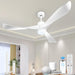 52 in. White Ceiling Fan with Light, Smart Fans with Remote Alexa Google Home Tuya APP Control, Indoor Low Ceiling Fan, Elegant Ceiling Fans-1-ErisView