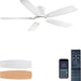52 in. White Ceiling Fan with Low Profile Light and Remote, Flush Mount Outdoor Ceiling Fan, Noiseless Reversible Fan in Winter Summer-1-ErisView