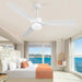 52 in. White Dimmable Reversible DC Ceiling Fan, 5 Blade Ceiling Fan with Light Remote, Indoor Ceiling Fan for Bedroom Kitchen, Outdoor Patio Fan-10-ErisView