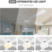52 in. White Dimmable Reversible DC Ceiling Fan, 5 Blade Ceiling Fan with Light Remote, Indoor Ceiling Fan for Bedroom Kitchen, Outdoor Patio Fan-3-ErisView