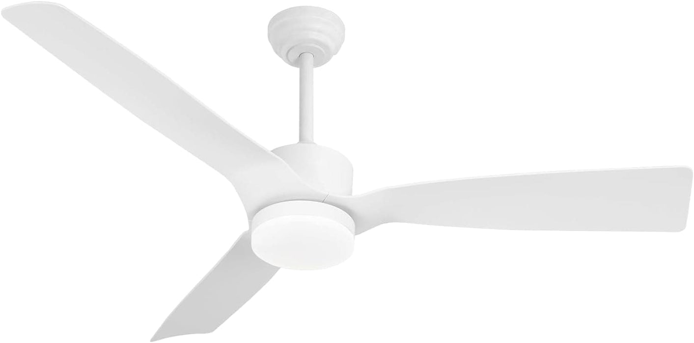 52 in. White Dimmable Reversible DC Ceiling Fan, 5 Blade Ceiling Fan with Light Remote, Indoor Ceiling Fan for Bedroom Kitchen, Outdoor Patio Fan-9-ErisView