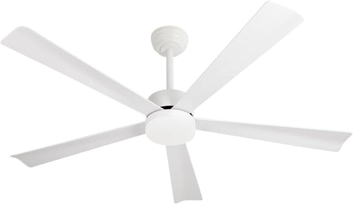 52 in. White Dimmable Reversible DC Ceiling Fan, 5 Blade Ceiling Fan with Light Remote, Indoor Ceiling Fan for Bedroom Kitchen, Outdoor Patio Fan-1-ErisView
