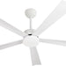 52 in. White Dimmable Reversible DC Ceiling Fan, 5 Blade Ceiling Fan with Light Remote, Indoor Ceiling Fan for Bedroom Kitchen, Outdoor Patio Fan-1-ErisView