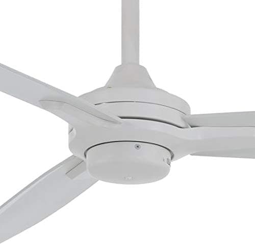 52 in. White Flat Ceiling Fan, IndoorOutdoor Ceiling Fans without Lights-4-ErisView