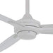 52 in. White Flat Ceiling Fan, IndoorOutdoor Ceiling Fans without Lights-4-ErisView