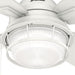 52 in. White Indoor Outdoor Ceiling Fans with LED Light Kit and Pull Chain, Hugger Ceiling Fan with Light, Four Blade Ceiling Fan-8-ErisView