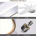 52 in. White Industrial Ceiling Fans with Light and Remote, Farmhouse Modern Dimmable Ceiling Fan for Living Room Bedroom Dining Room-6-ErisView