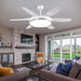 52 in. White Industrial Ceiling Fans with Light and Remote, Farmhouse Modern Dimmable Ceiling Fan for Living Room Bedroom Dining Room-8-ErisView