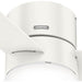 52 in. White Low Profile Ceiling Fan with LED Light Kit and Handheld Remote, Ceiling Hugger Ceiling Fans-11-ErisView