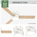 52 in. White Low Profile Ceiling Fan with LED Light Kit and Handheld Remote, Ceiling Hugger Ceiling Fans-2-ErisView