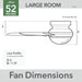 52 in. White Low Profile Ceiling Fan with LED Light Kit and Handheld Remote, Ceiling Hugger Ceiling Fans-7-ErisView