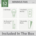 52 in. White Low Profile Ceiling Fan with LED Light Kit and Handheld Remote, Ceiling Hugger Ceiling Fans-8-ErisView