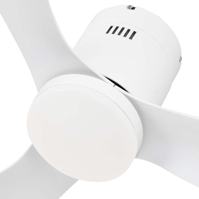 52 in. White Modern Ceiling Fan with Light Remote Control, Reversible Flush Mount Outdoor Patio Ceiling Fan, Farmhouse Ceiling Fan for Bedroom-4-ErisView