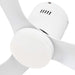 52 in. White Modern Ceiling Fan with Light Remote Control, Reversible Flush Mount Outdoor Patio Ceiling Fan, Farmhouse Ceiling Fan for Bedroom-4-ErisView