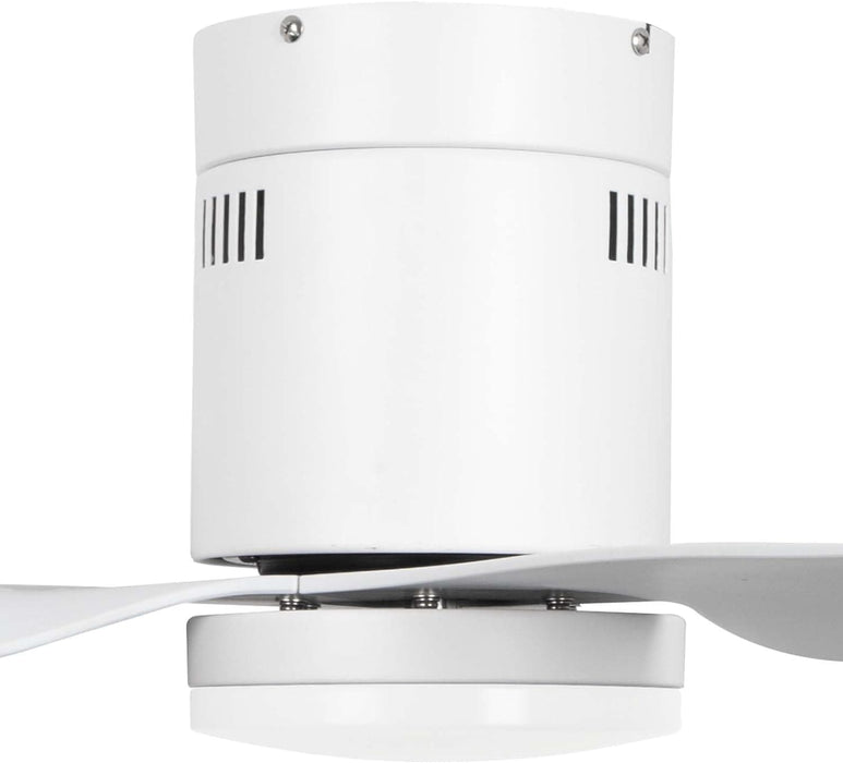 52 in. White Modern Ceiling Fan with Light Remote Control, Reversible Flush Mount Outdoor Patio Ceiling Fan, Farmhouse Ceiling Fan for Bedroom-6-ErisView