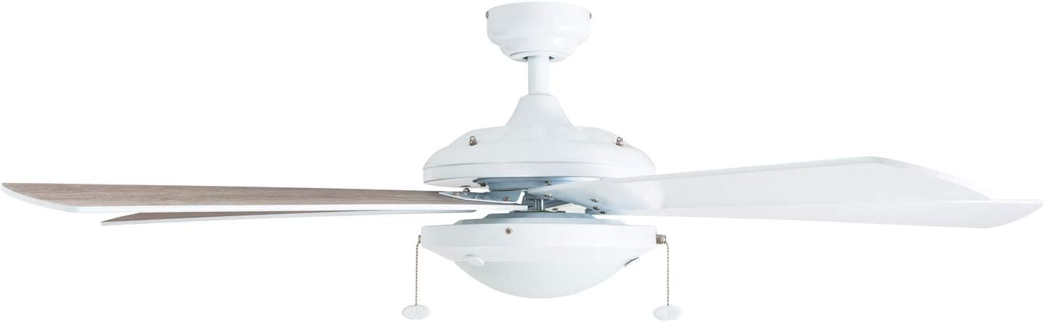 52 in. White Modern LED Ceiling Fan with Light Pull Chain, Reversible Ceiling Fan Winter Summer-14-ErisView