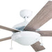 52 in. White Modern LED Ceiling Fan with Light Pull Chain, Reversible Ceiling Fan Winter Summer-8-ErisView