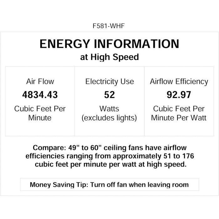 52 in. White Outdoor Ceiling Fans, Exterior Ceiling Fans, Best Outdoor Ceiling Fans-5-ErisView