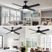 52 in. White Remote Ceiling Fan with Light, Modern Bedroom Ceiling Fans, Kitchen Ceiling Fans, Outdoor Dimmable Reversible Quiet Ceiling Fans-25-ErisView