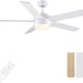 52 in. White Remote Ceiling Fan with Light, Modern Bedroom Ceiling Fans, Kitchen Ceiling Fans, Outdoor Dimmable Reversible Quiet Ceiling Fans-1-ErisView