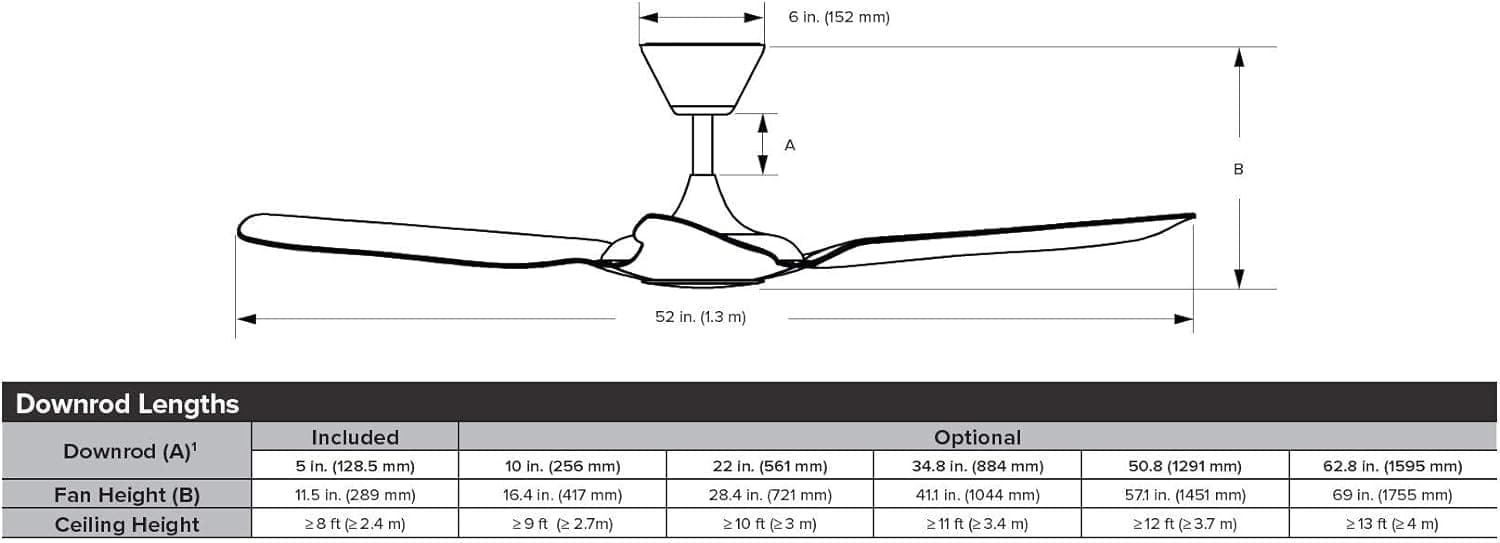52 in. White, Smart Fans, Energy Efficient Ceiling Fans, Cooling Ceiling Fan for Home Bedroom Living Room, Office Ceiling Fan-5-ErisView